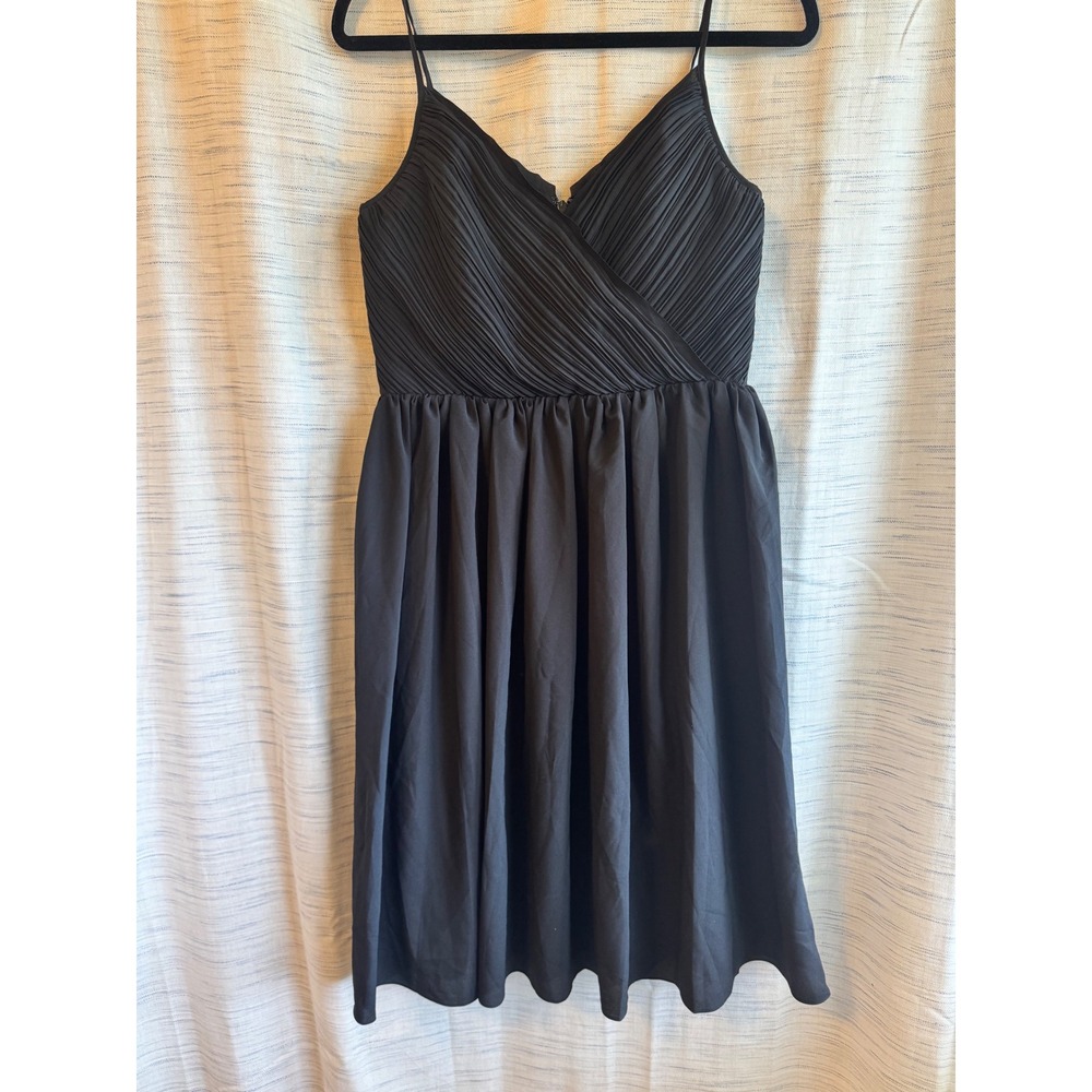 Banana Republic Black Pleated Surplice Cocktail Dress 176027-00-1 NWT Size 6